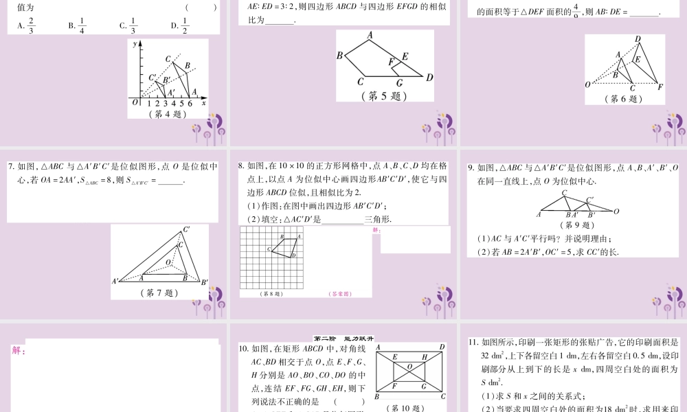 九年级数学上册 第23章 图形的相似 235 位似图形习题课件 (新版)华东师大版 课件