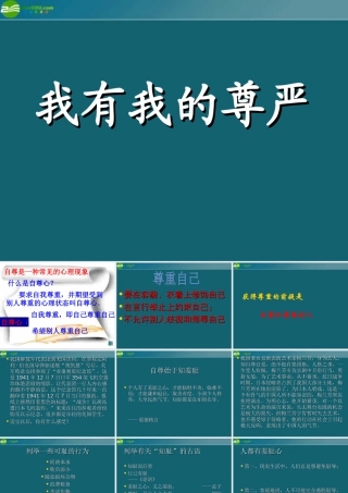 八年级政治上册 我有我的自尊课件 陕教版 课件