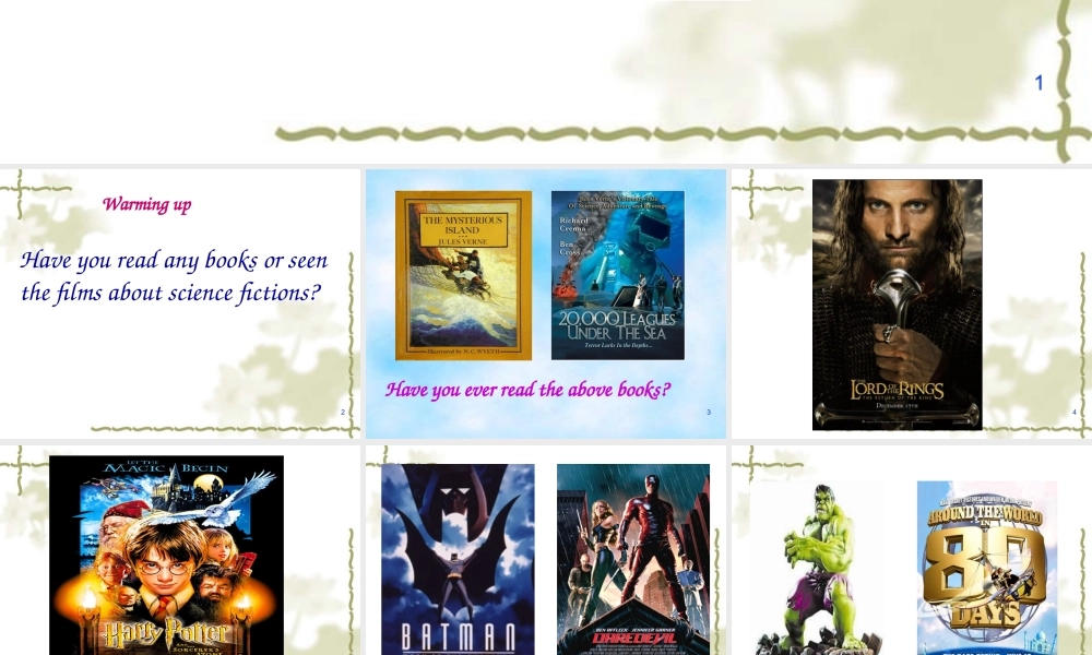 人教版高二英语Unit12 Fact and fantasy全单元课件