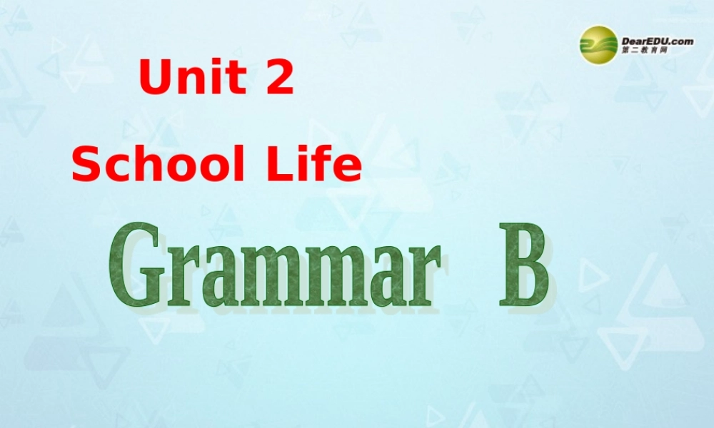 八年级英语上册 Unit 2 School Life Grammar B课件 牛津版 教案-2