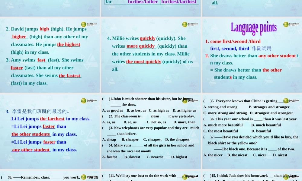 八年级英语上册 Unit 2 School Life Grammar B课件 牛津版 教案-2