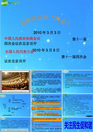 中考政治专题复习 关注两会关注民生 课件 人教新课标版 课件