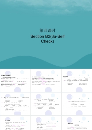 九年级英语全册 Unit 7 Teenagers should be allowed to choose their own clothes(第4课时)Section B2(3a Self Check)习题课件 (新版)人教新目标版 课件
