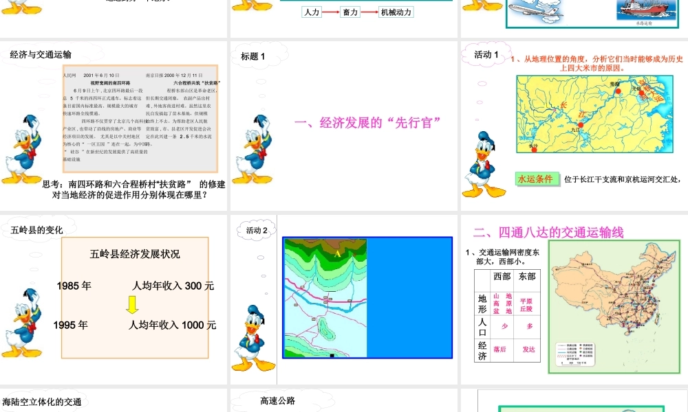 八年级地理上学期第四章第一节逐步完善的交通运输网课件 新课标 人教版 课件