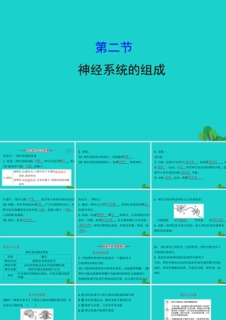 七年级生物下册 4.6.2神经系统的组成习题课件(新版)新人教版 课件