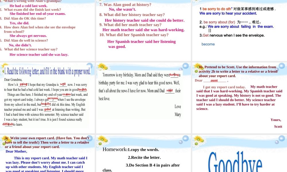 八年级英语下册 Unit4SectionB 3a-4教学课件 人教新目标版 课件