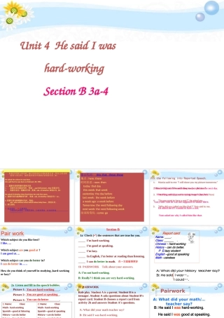 八年级英语下册 Unit4SectionB 3a-4教学课件 人教新目标版 课件
