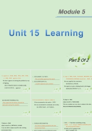 广东省高考英语一轮总复习 Module5 unit 15-2 Learning课件 北师大版 新课标 课件