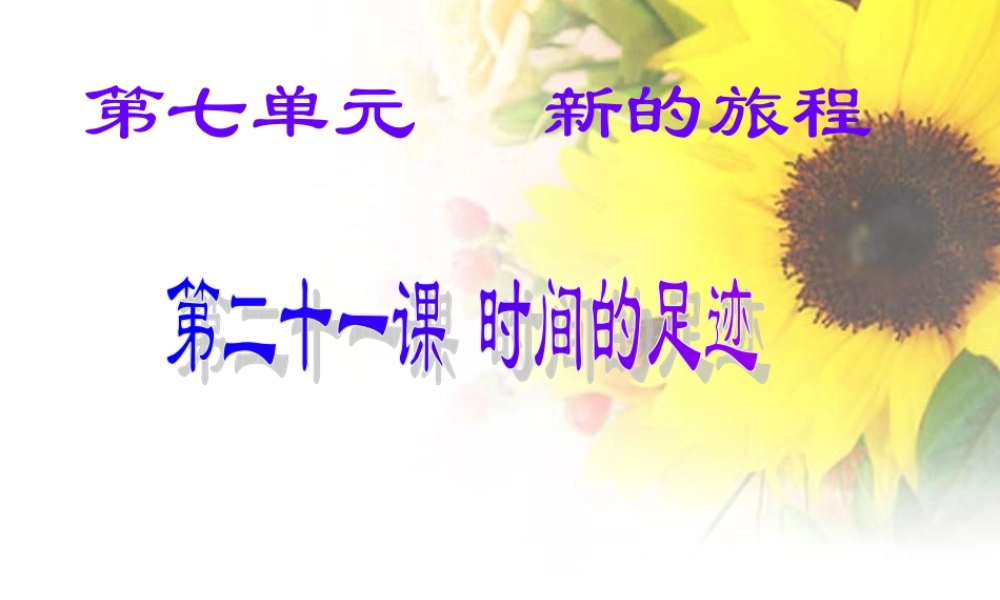 九年级政治 第二十一课( 时间的足迹)课件 教科版 课件