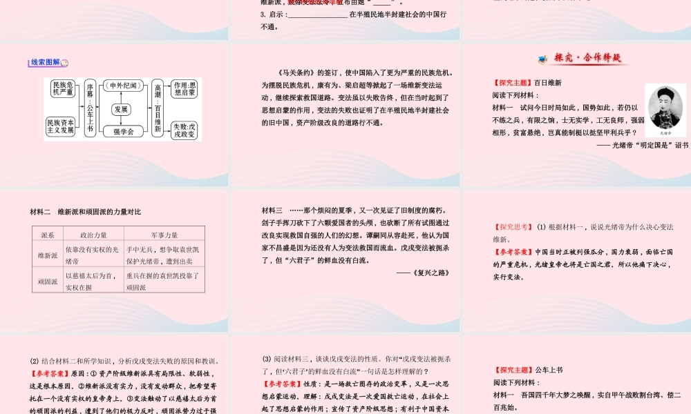 八年级历史上册 第2单元 近代化的起步 第6课戊戌变法课件 岳麓版 课件