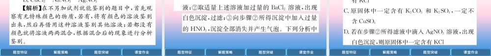 中考化学复习 第2编 重点专题突破篇 专题突破2 检验与鉴别(精讲)课件