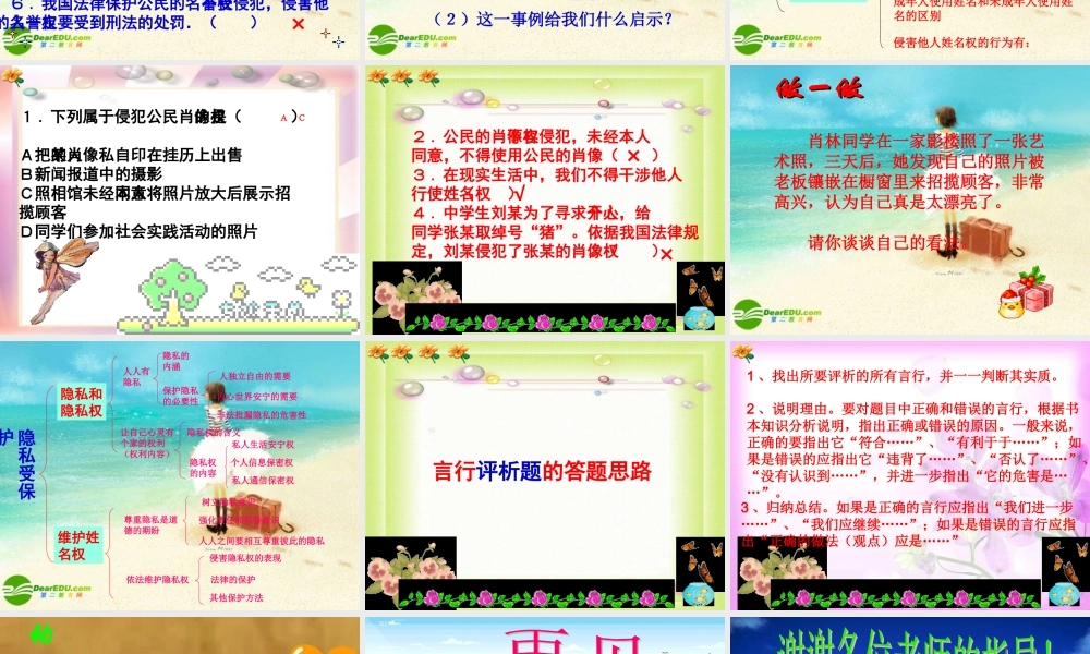 八年级政治下册 我们的人身权利课件 新人教版 课件