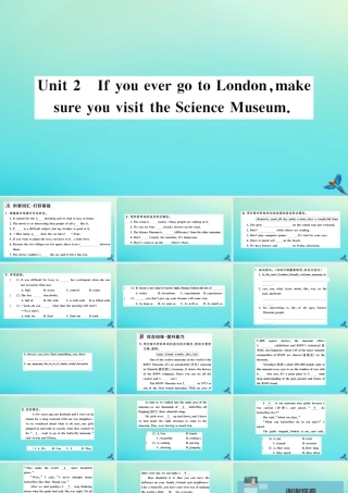 九年级英语上册 Module 5 Museums Unit 2 If you ever go to London，make sure you visit the Science Museum习题课件 (新版)外研版 课件