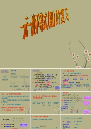 中学七年级数学下册 第九章(实际问题与一元一次不等式)复习课件 新人教版 课件