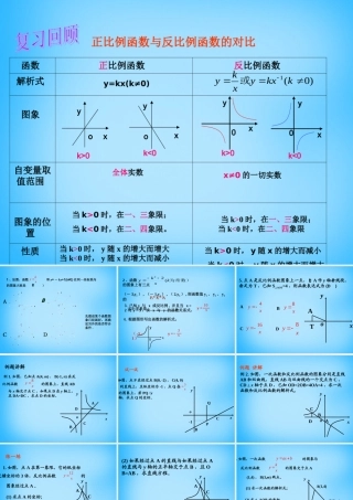 八年级数学下册 17.1.2 反比例函数的图象和性质课件7 新人教版 课件
