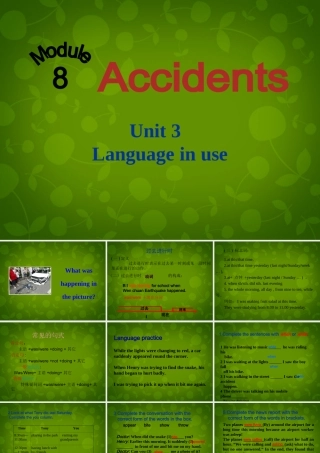 八年级英语上册 Module 8 Unit 3 Language in use课件 (新版)外研版 课件