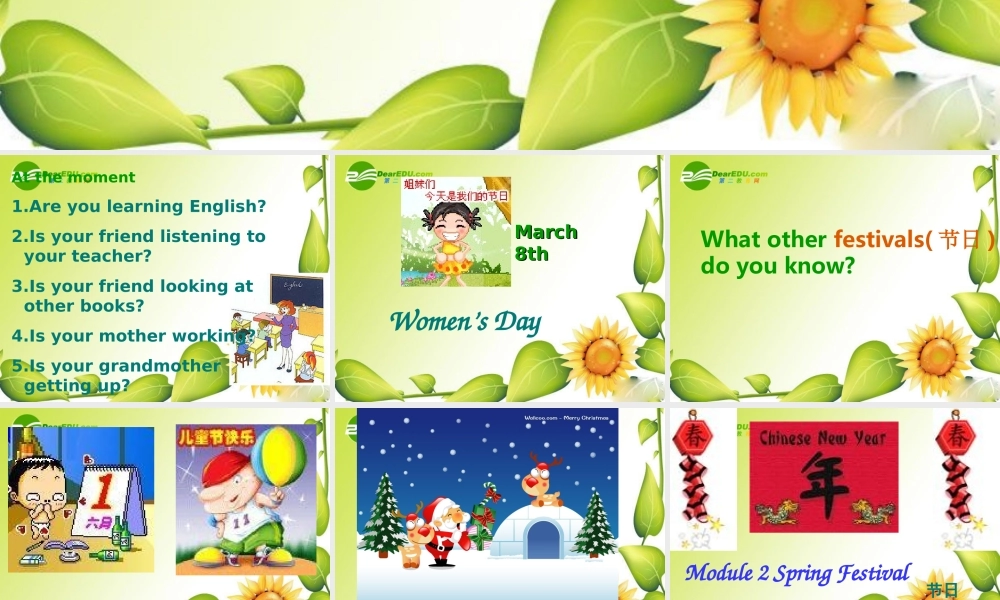 七年级英语下册：Module 2 Unit 1 We re getting ready for the Spring Festival课件外研版 课件