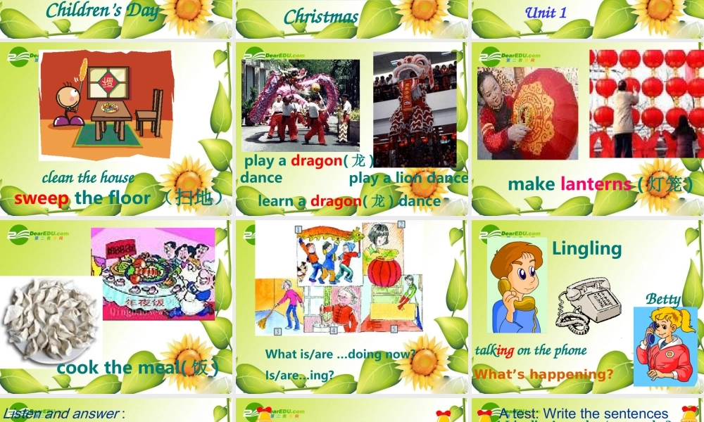 七年级英语下册：Module 2 Unit 1 We re getting ready for the Spring Festival课件外研版 课件