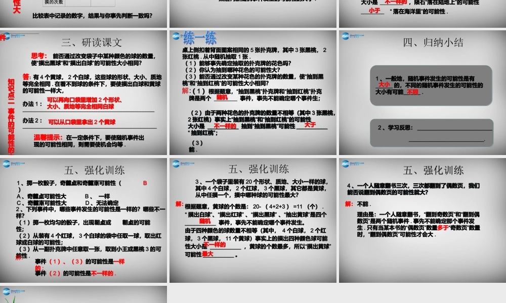 九年级数学上册 2511 随机事件课件2 (新版)新人教版 课件
