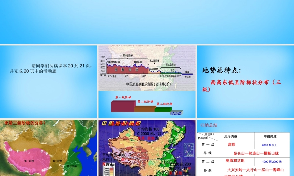 八年级地理上册 第二章 第一节 中国的地形课件1 湘教版 课件
