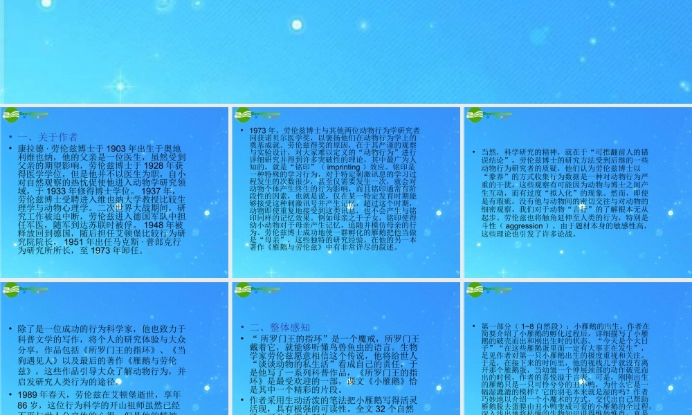 七年级语文下册 (小雁鹅)课件 长春版 课件