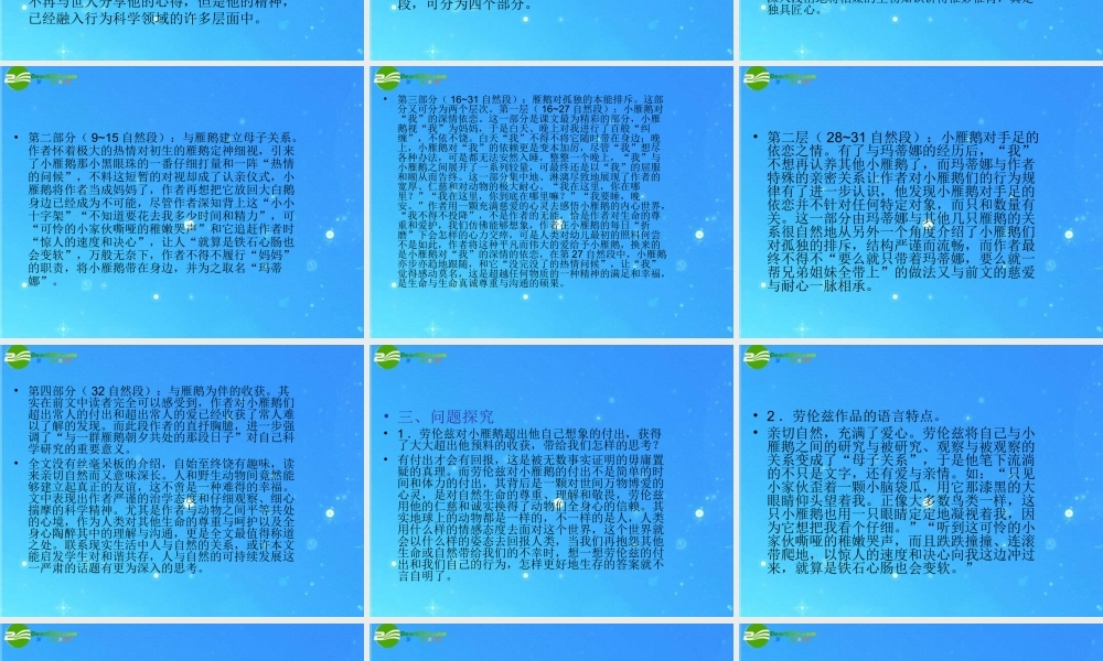 七年级语文下册 (小雁鹅)课件 长春版 课件