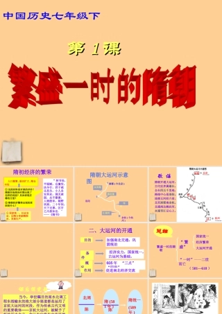 中学七年级历史下册(第1课 繁盛一时的隋朝)课件 人教版 课件
