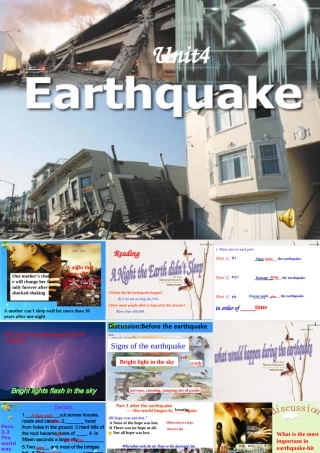 九年级英语 Unit 4( Earthquake)公开课课件 人教新目标版 课件