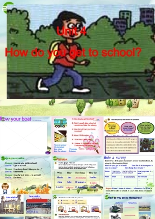 八年级英语上册 Uuit4 How do you get to school课件 人教新目标版 课件