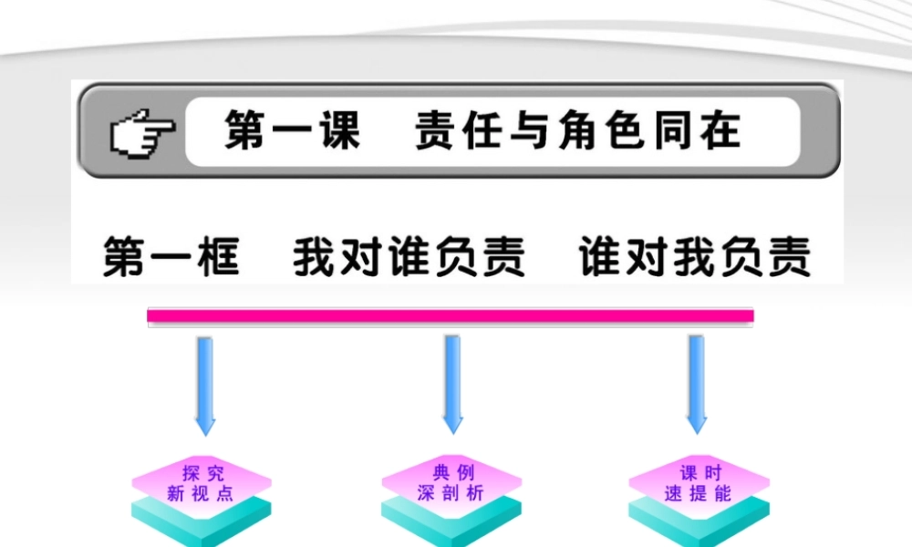 九年级政治(我对谁负责 谁对我负责)复习课件 人教新课标版 课件
