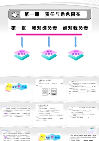 九年级政治(我对谁负责 谁对我负责)复习课件 人教新课标版 课件