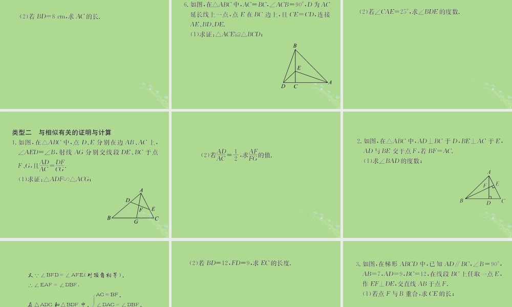 中考数学复习 专题 三角形中的证明与计算解答题巩固练习课件