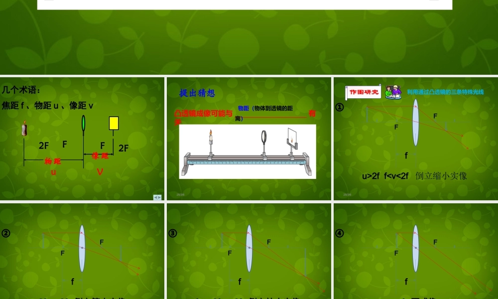 八年级物理上册(5.3 凸透镜成像的规律)课件 (新版)新人教版 课件