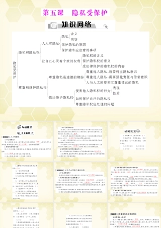 八年级政治下册 第五课隐私受保护课件 人教新课标版 课件