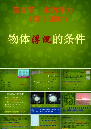 八年级物理下册 10.3 物体的浮沉条件课件 (新版)新人教版 课件