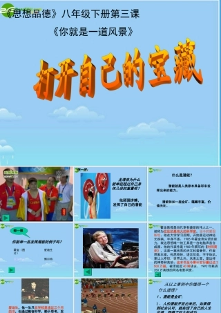 八年级政治下册 打开自己的宝藏课件 人民版 课件