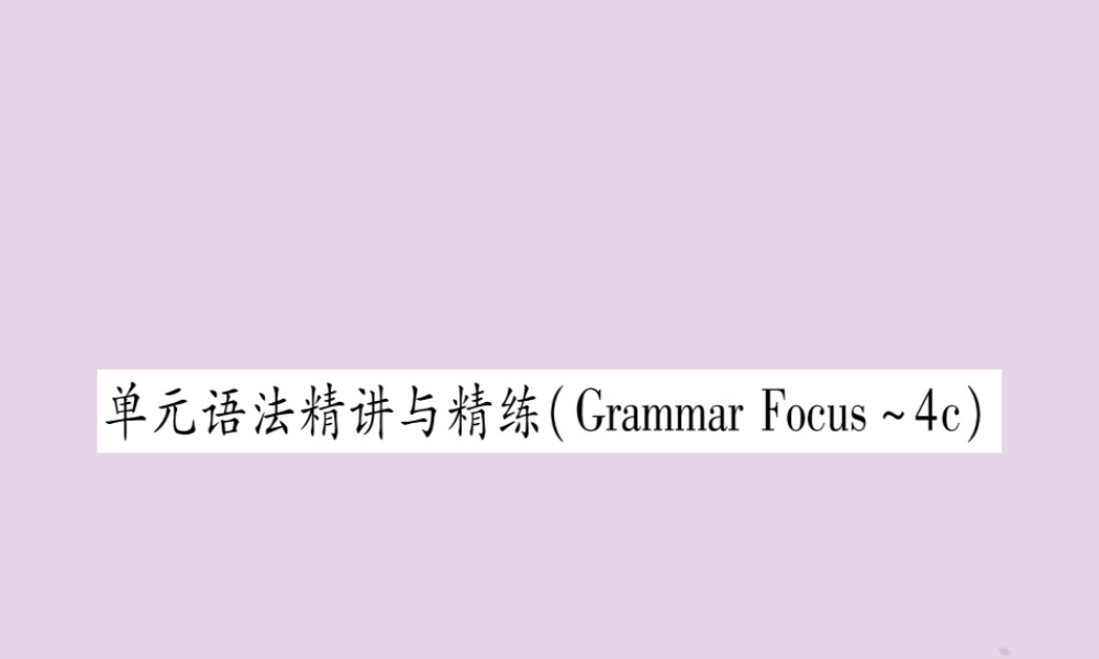 九年级英语全册 Unit 4 I used to be afraid of the dark语法精讲与精练作业课件 (新版)人教新目标版 课件