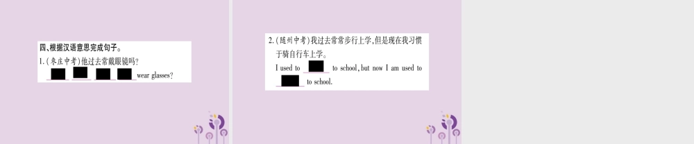 九年级英语全册 Unit 4 I used to be afraid of the dark语法精讲与精练作业课件 (新版)人教新目标版 课件