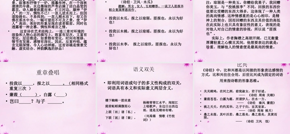九年级语文下册 诗经基础知识课件 新人教版 课件