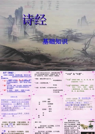 九年级语文下册 诗经基础知识课件 新人教版 课件