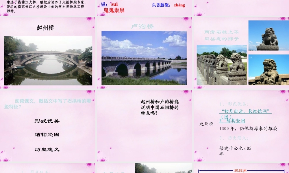 八年级语文上册 11 中国石拱桥课件3 (新版)新人教版 课件