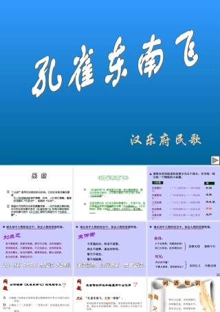 孔雀东南飞 题头 高二语文精品课件大集合5 高二语文精品课件大集合5