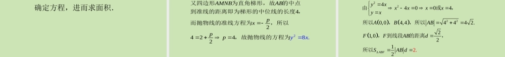 安徽省高三数学复习 第10单元第61讲 抛物线课件 理 课件