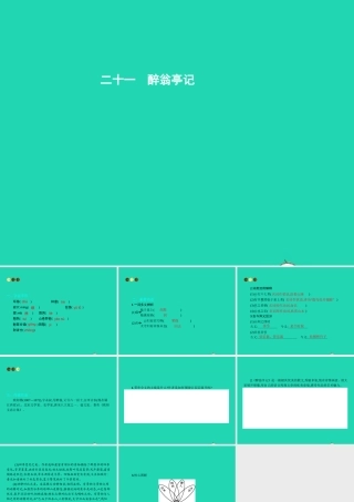 九年级语文上册 第五单元 二十一 醉翁亭记课件 苏教版 课件