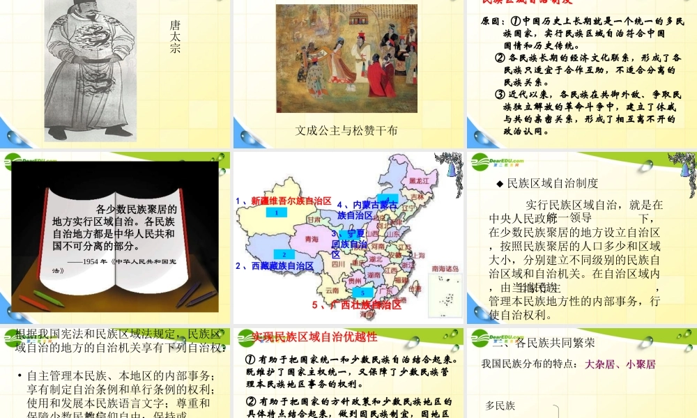 八年级历史下册 第四单元民族团结课件 人教新课标版 课件