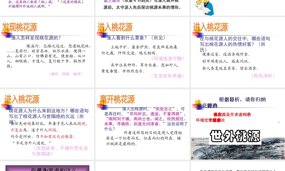 八年级语文桃花源记课件3 鄂教版 课件