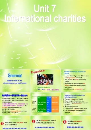 八年级英语下册 Unit 7 International Charities Grammar课件 (新版)牛津版 课件