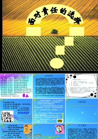 九年级政治 面对责任的选择课件 鲁教版 课件