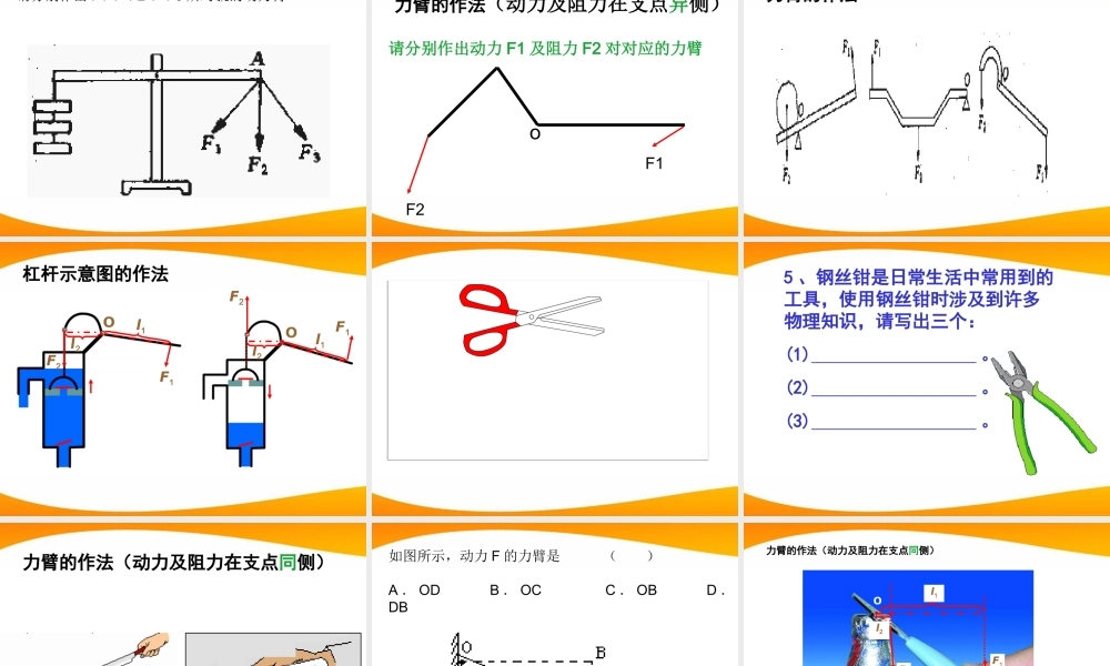 九年级物理(杠杆)优质精品课件 人教新课标版 课件