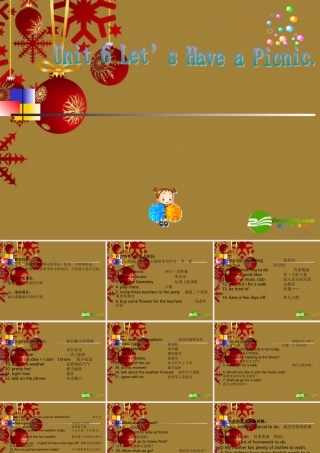 七年级英语下册 Unit6 Let s Have a Picnic课件 北京课改版 课件